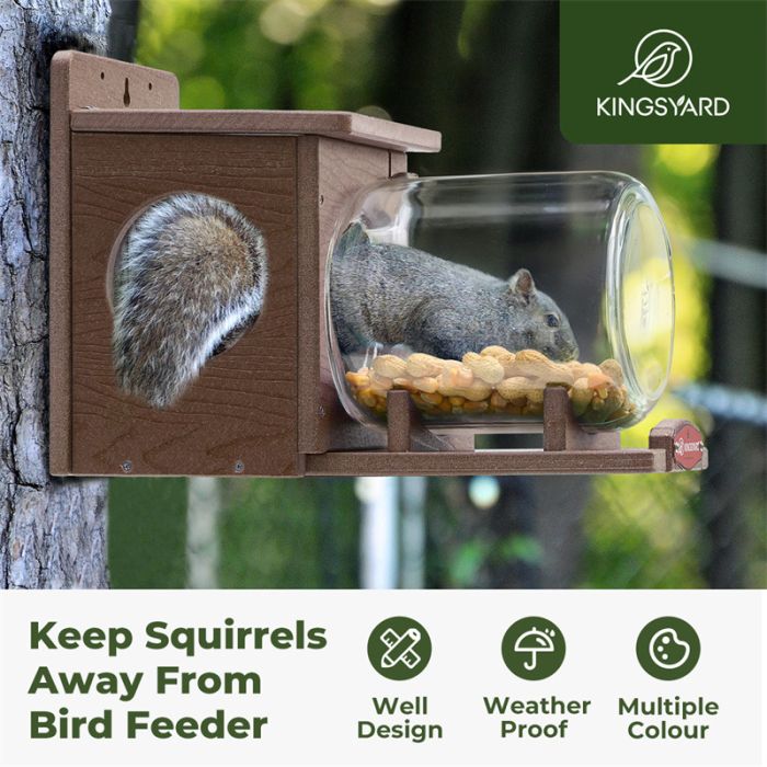 Brown Kingsyard Recycled Plastic Squirrel Feeder 7