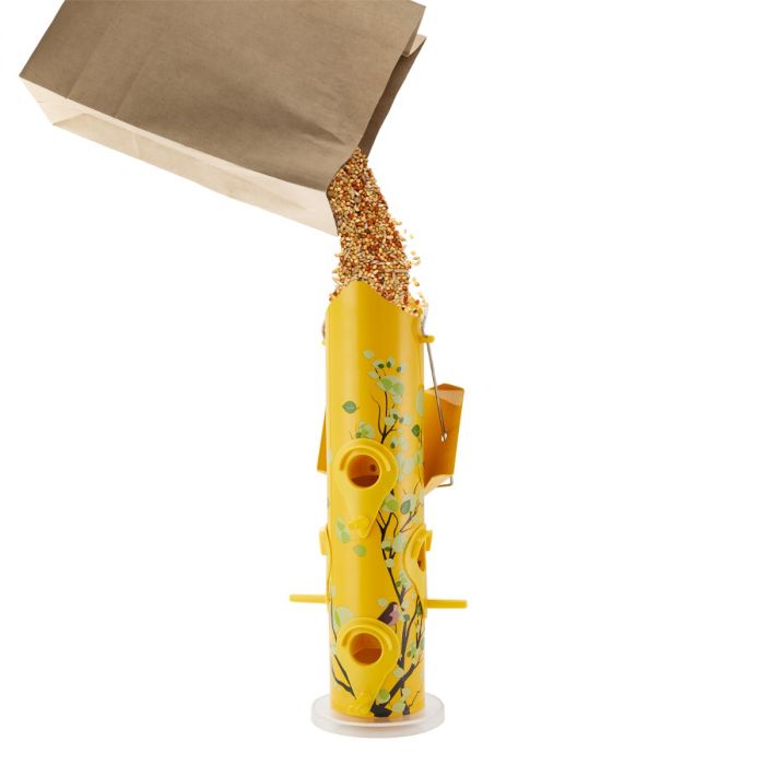 Kingsyard Artwork Metal Tube Bird Feeder 4