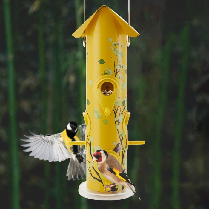 Kingsyard Artwork Metal Tube Bird Feeder 7