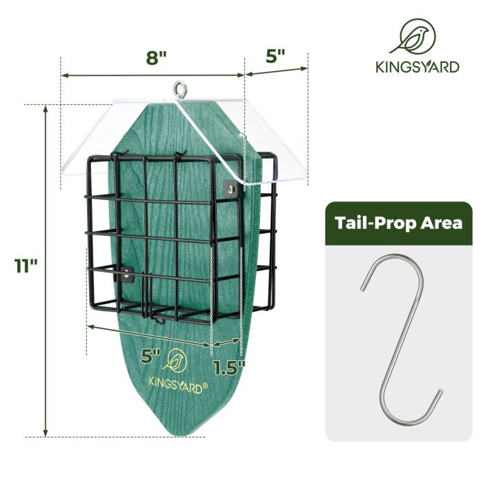 Kingsyard Double Suet Weatherproof Bird Feeder 3