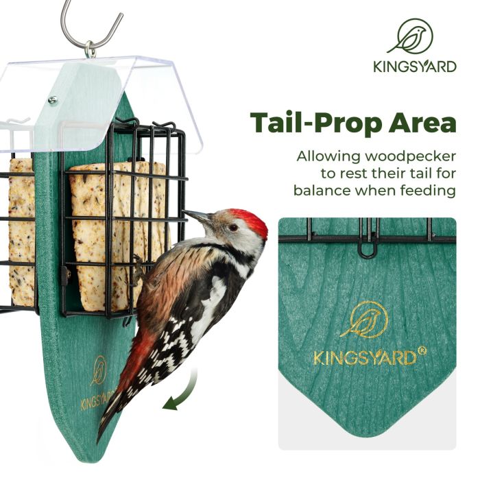 Kingsyard Double Suet Weatherproof Bird Feeder 5