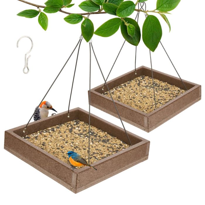 Brown Kingsyard Platform Bird Feeder with Large Seed Tray 1 Brown Kingsyard Platform Bird Feeder with Large Seed Tray 1