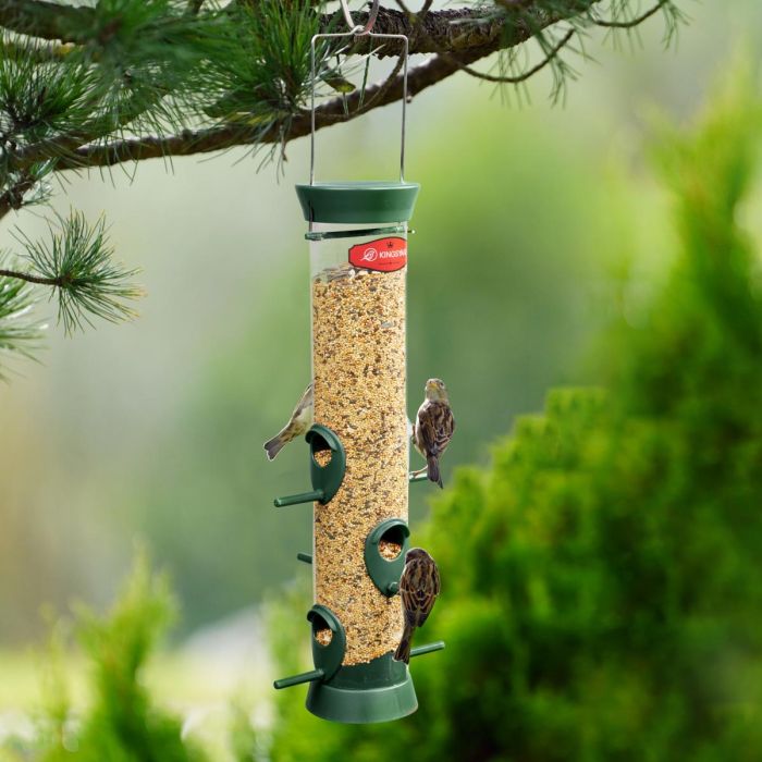 Dark Green Kingsyard Extra Thick Tube Bird Feeder 1