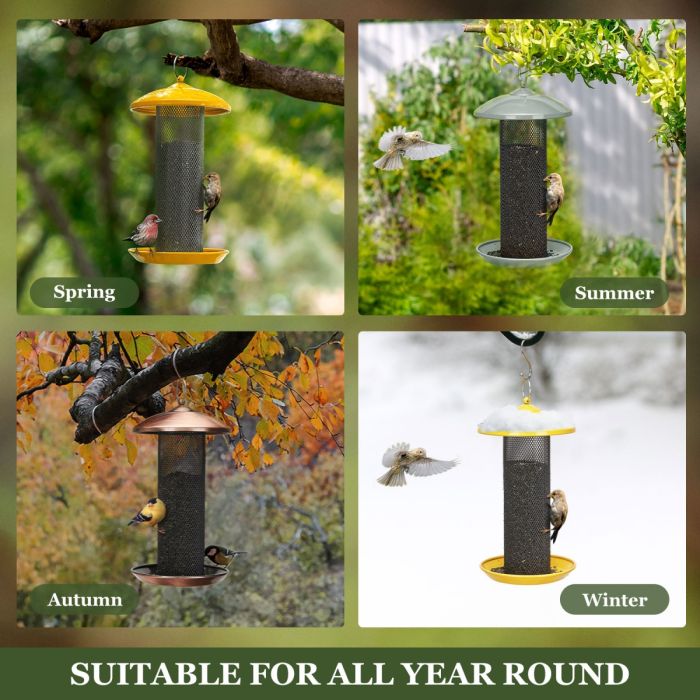 Kingsyard Metal Mesh Finch Feeder for Thistle & Nyjer Seed 6 Kingsyard Metal Mesh Finch Feeder for Thistle & Nyjer Seed 6