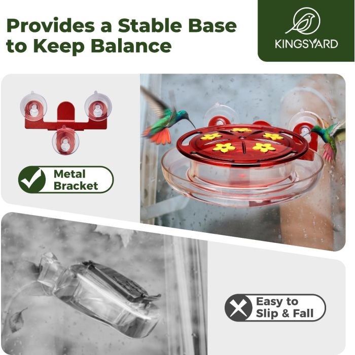 Kingsyard 8oz Plastic Window Hummingbird Feeder with Ant Moat 8 Kingsyard 8oz Plastic Window Hummingbird Feeder with Ant Moat 8