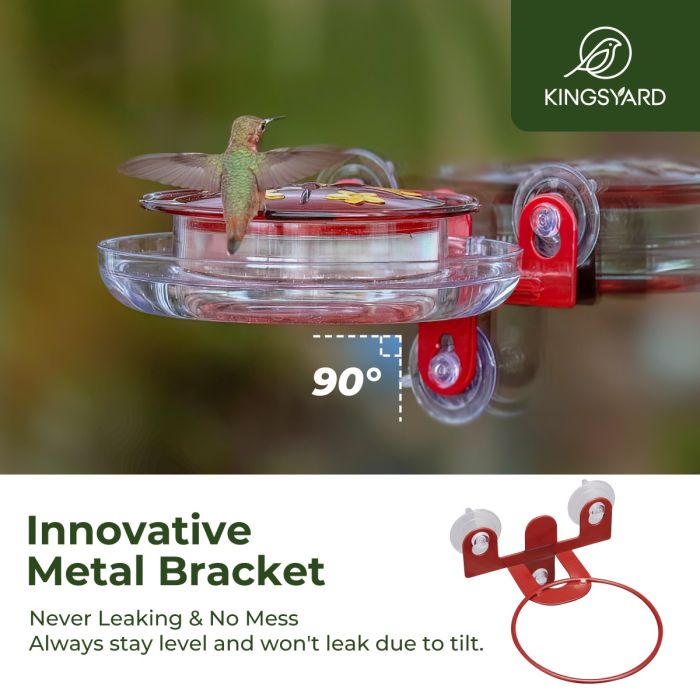 Kingsyard 8oz Plastic Window Hummingbird Feeder with Ant Moat 9 Kingsyard 8oz Plastic Window Hummingbird Feeder with Ant Moat 9