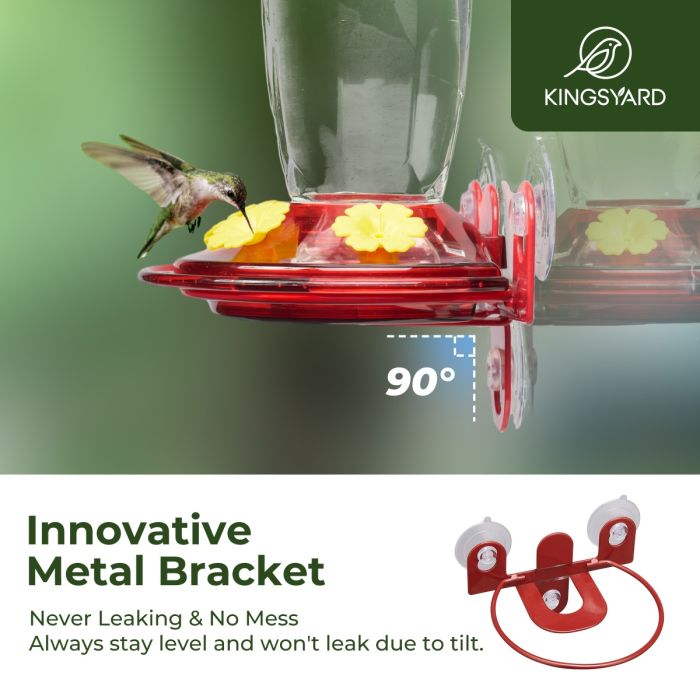 Clear Kingsyard 16oz Leak Proof Window Hummingbird Feeder 9 Clear Kingsyard 16oz Leak Proof Window Hummingbird Feeder 9