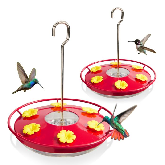Kingsyard 12oz Tray Hummingbird Feeder With Ant Moat 10