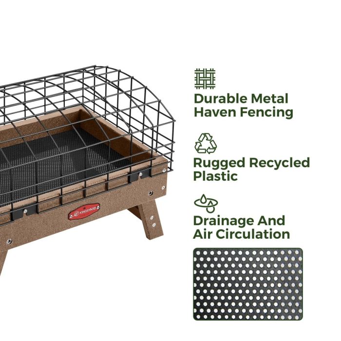 Brown Kingsyard Squirrel Proof Caged Ground Bird Feeder 3