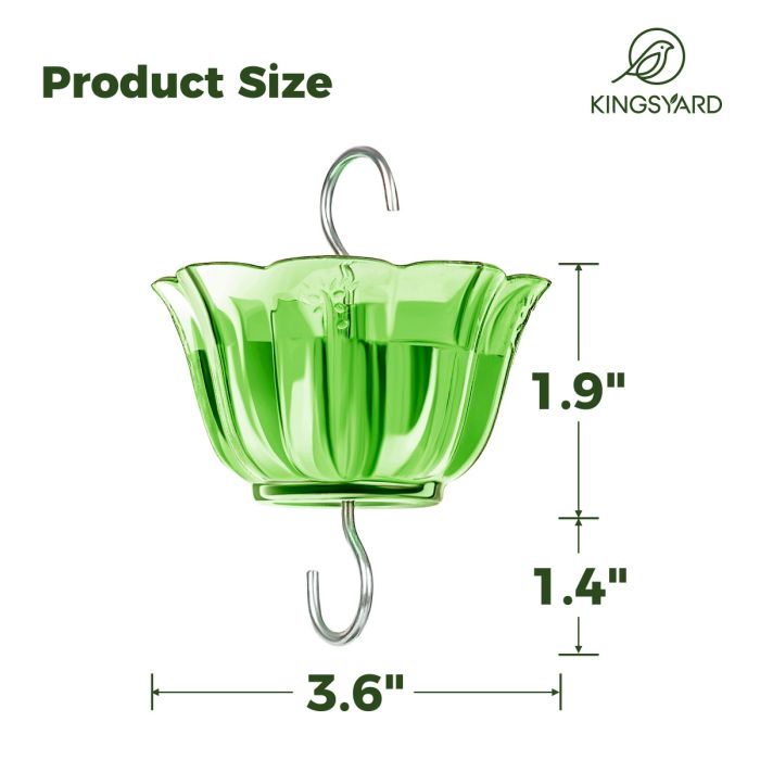 Green Kingsyard 2-Pack Ant Moat for Hummingbird Feeders 3 Green Kingsyard 2-Pack Ant Moat for Hummingbird Feeders 3