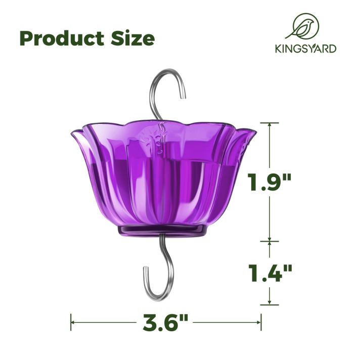 Purple Kingsyard 2-Pack Ant Moat for Hummingbird Feeders 3 Purple Kingsyard 2-Pack Ant Moat for Hummingbird Feeders 3