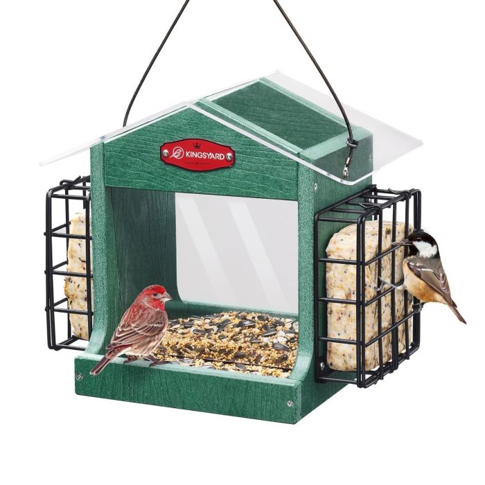 Kingsyard Recycled Plastic Double Suet Wild Bird Feeder 2 Kingsyard Recycled Plastic Double Suet Wild Bird Feeder 2