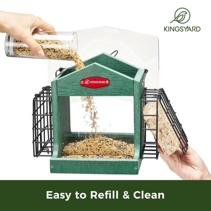 Kingsyard Recycled Plastic Double Suet Wild Bird Feeder 5 Kingsyard Recycled Plastic Double Suet Wild Bird Feeder 5