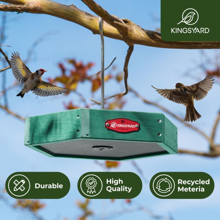 Green Kingsyard Recycled Plastic Platform Bird Feeder 6