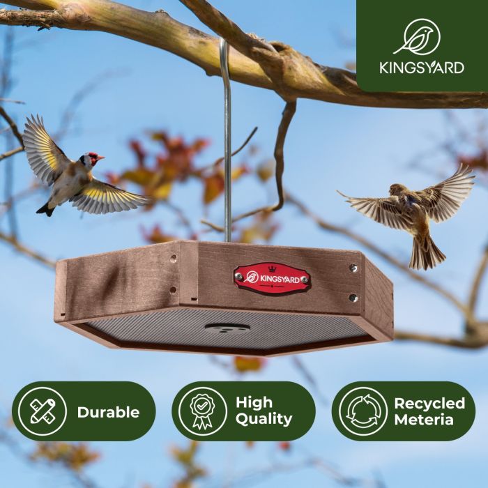 Brown Kingsyard Recycled Plastic Platform Bird Feeder 6 Brown Kingsyard Recycled Plastic Platform Bird Feeder 6