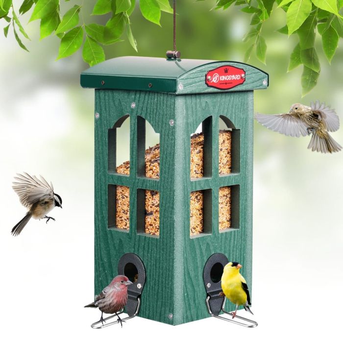 Kingsyard Weatherproof House Tube Bird Feeders 2