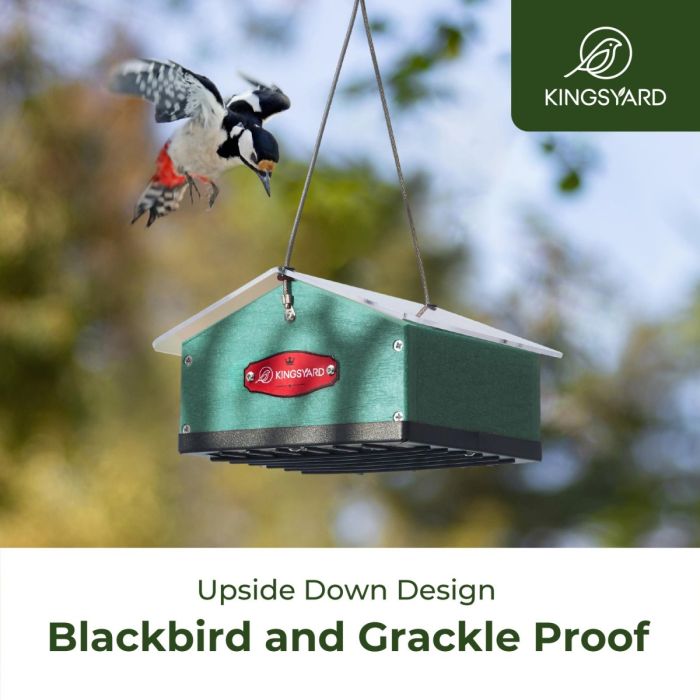 Kingsyard Upside Down Squirrel Proof Double Suet Feeder 5