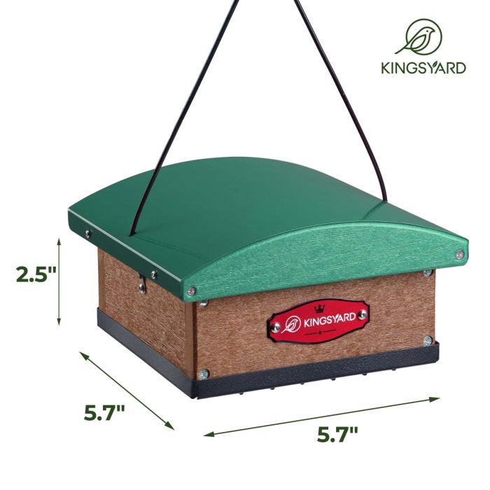 Kingsyard Recycled Plastic Upside Down Double Suet Feeder 3 Kingsyard Recycled Plastic Upside Down Double Suet Feeder 3