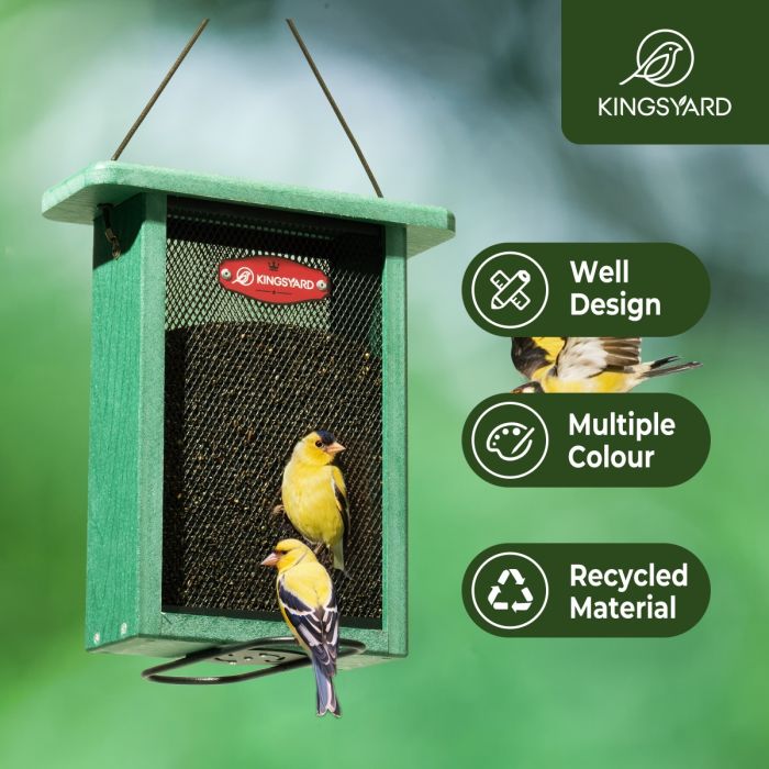 Kingsyard Metal Mesh Nyjer/Thistle Bird Feeder 7 Kingsyard Metal Mesh Nyjer/Thistle Bird Feeder 7
