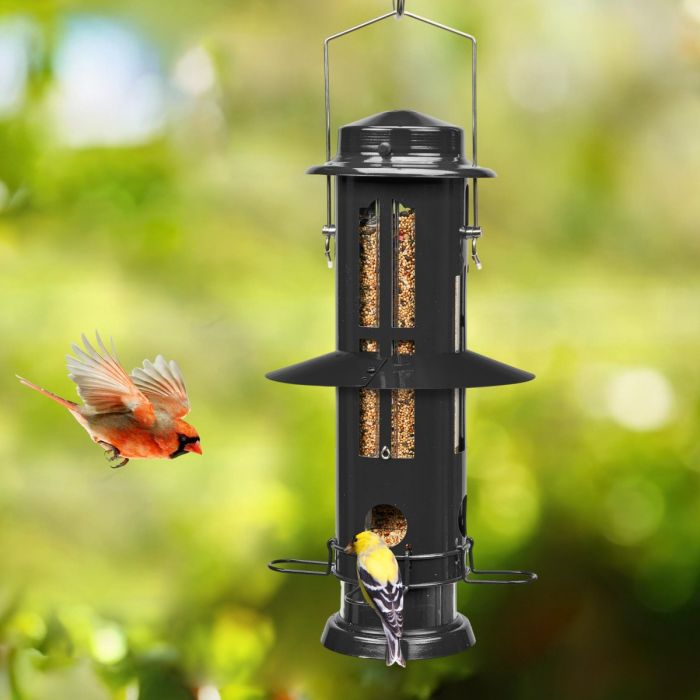 Black Kingsyard Squirrel Proof Pro Bird Feeder 6 Black Kingsyard Squirrel Proof Pro Bird Feeder 6
