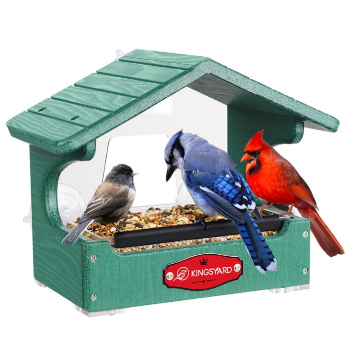 Kingsyard Window Bird Feeder House for Outside Hanging 4