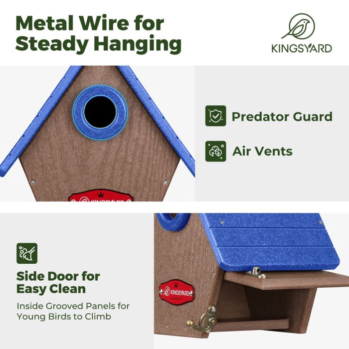 Kingsyard Hanging Wren House with 1.1'' Hole 4