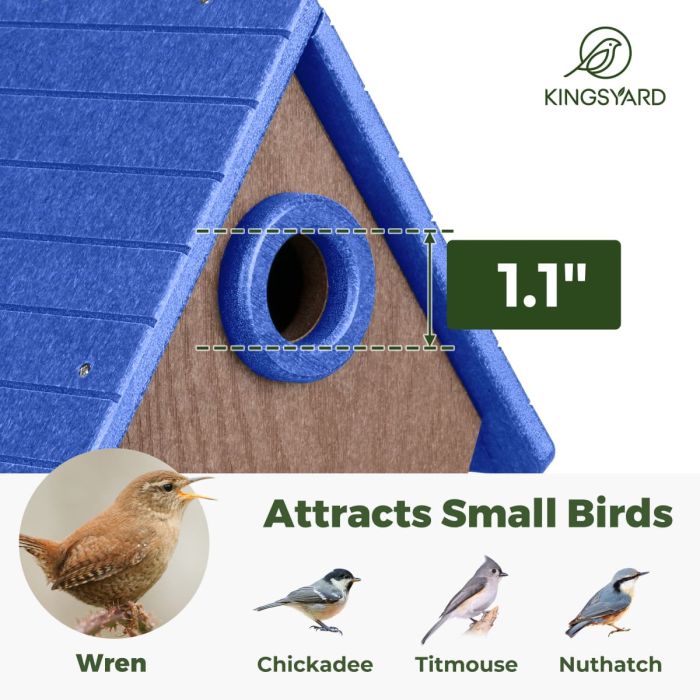Kingsyard Hanging Wren House with 1.1'' Hole 5