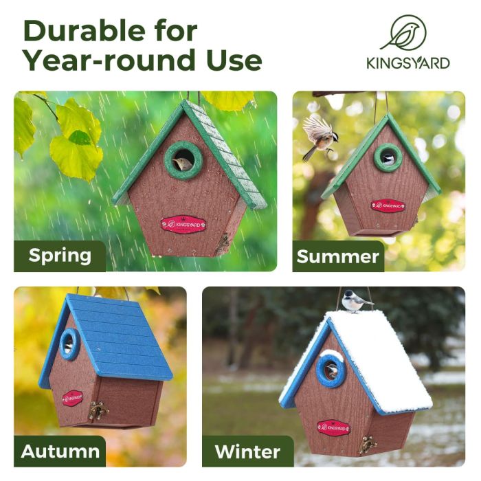 Kingsyard Hanging Wren House with 1.1'' Hole 7