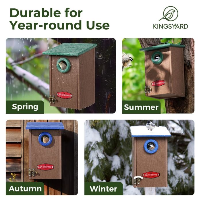 Kingsyard Weatherproof Wren Bird House with 1'' Hole 7
