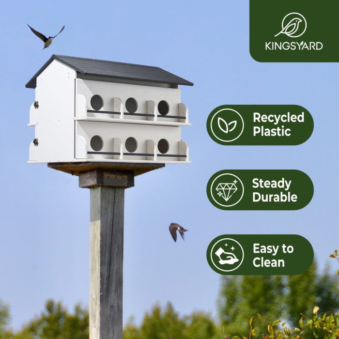 Kingsyard Pre-Assembled 12-Room Purple Martin House 7