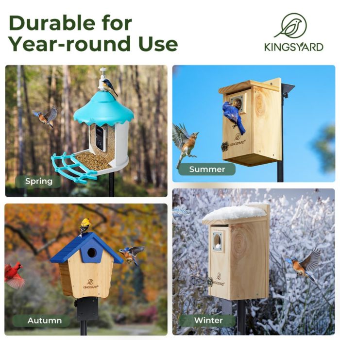 Kingsyard 80-Inch Smart Bird Feeder Mounting Pole 10 Kingsyard 80-Inch Smart Bird Feeder Mounting Pole 10