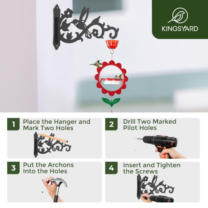 Kingsyard 2-Pack 8 Inch Heavy Duty Wall Plant Hangers 4