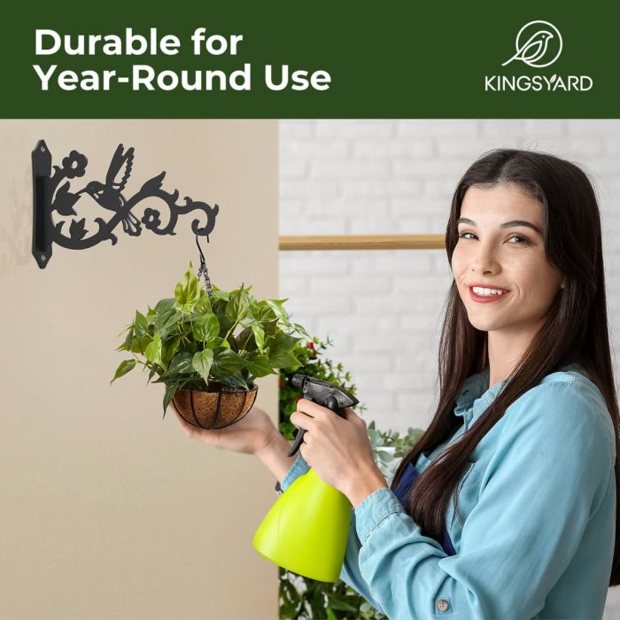 Kingsyard 2-Pack 8 Inch Heavy Duty Wall Plant Hangers 7