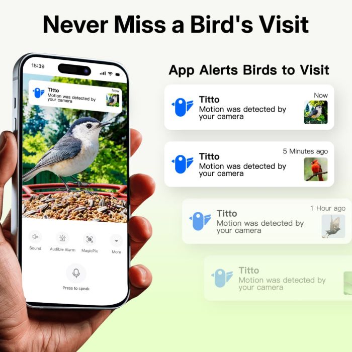 Red Titto Smart Bird Feeder Pro 3