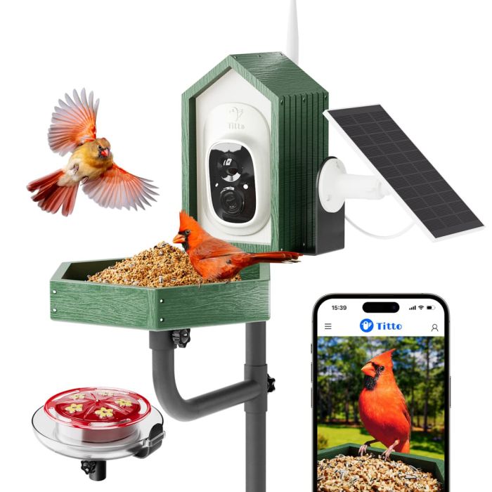 Green Titto 2 in 1 Smart Bird Feeder with Camera 2