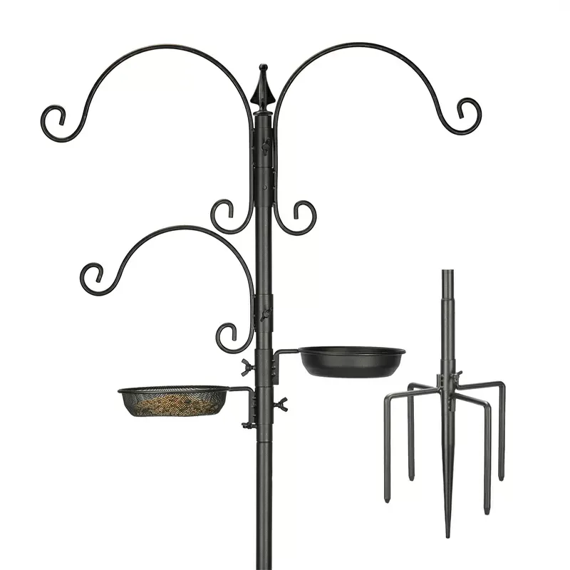 Kingsyard 85-Inch Bird Feeding Station Kit with 5-Prong Base