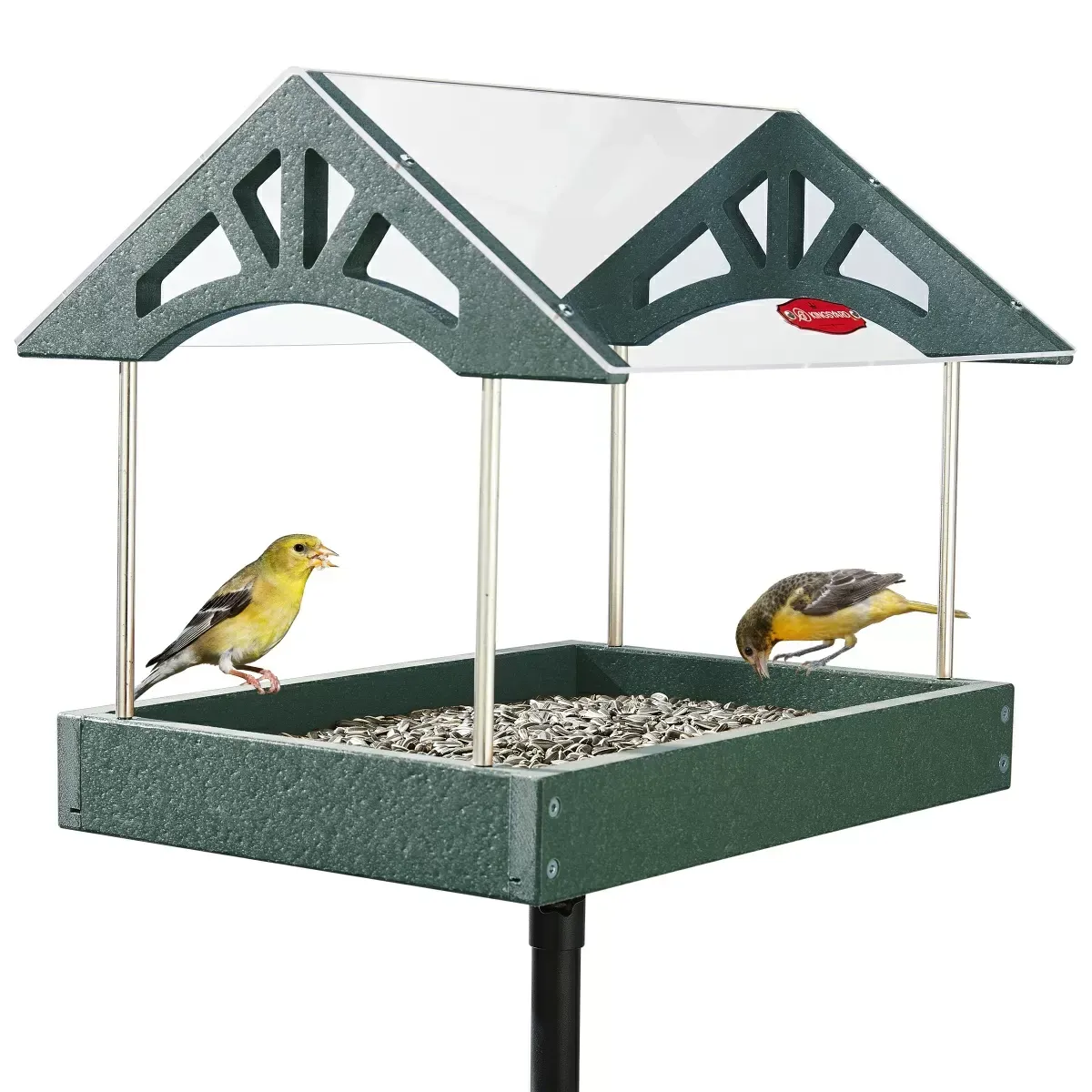 Kingsyard Recycled Plastic Wild Bird Feeders with Adjustable Height Pole Kit