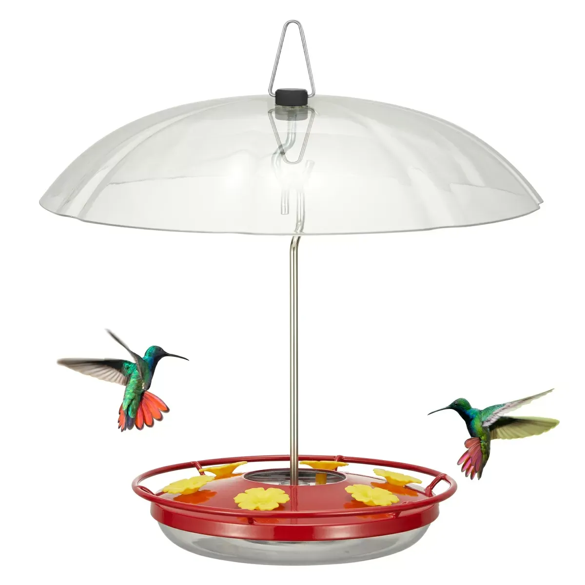 Kingsyard 12oz Tray Hummingbird Feeder with Weatherproof Dome &amp; Ant Moat
