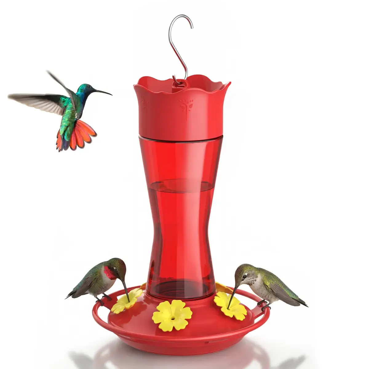 Kingsyard 10oz Glass Hummingbird Feeder with Bee Proof &amp; Ant Moat