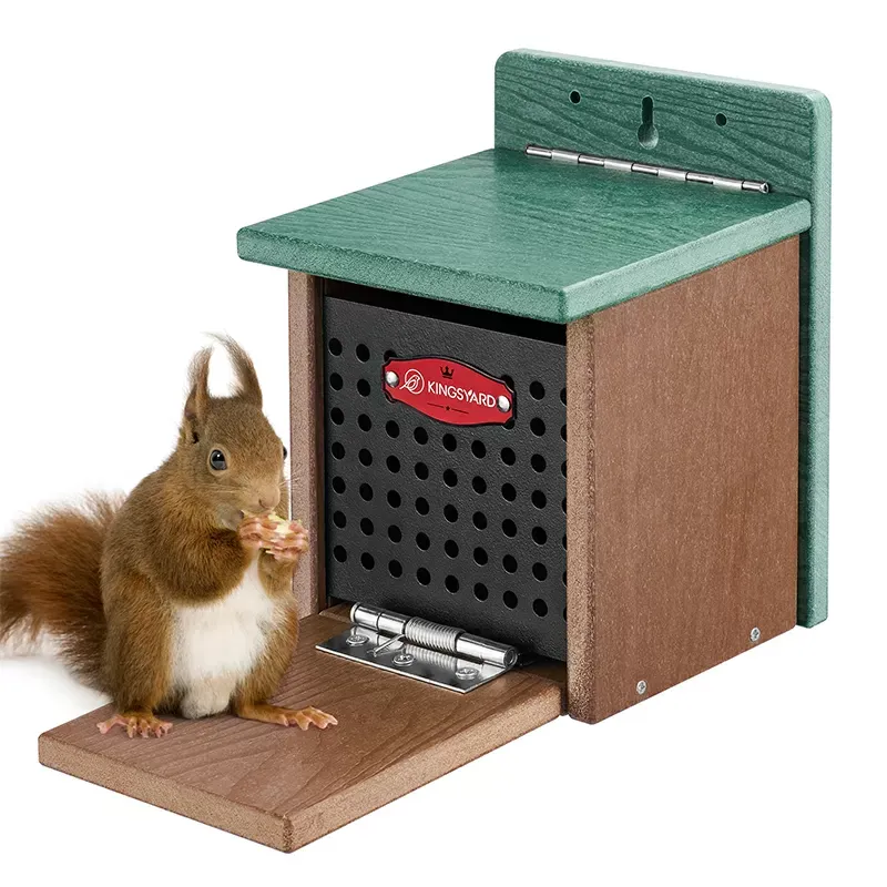 Kingsyard Large Capacity Squirrel Feeder House with Hinged Roof 2