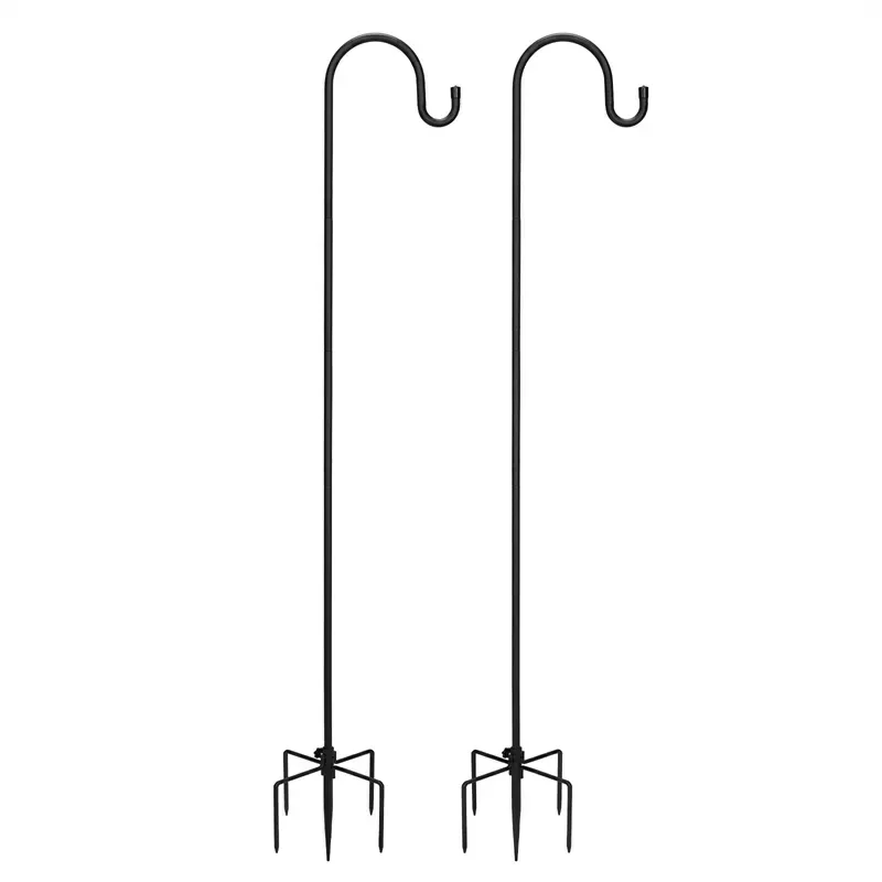 Kingsyard Heavy Duty Bird Feeder Pole with Shepherd Hooks 2 Kingsyard Heavy Duty Bird Feeder Pole with Shepherd Hooks 2