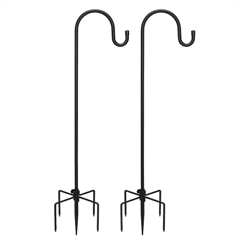 Kingsyard Heavy Duty Bird Feeder Pole with Shepherd Hooks 2