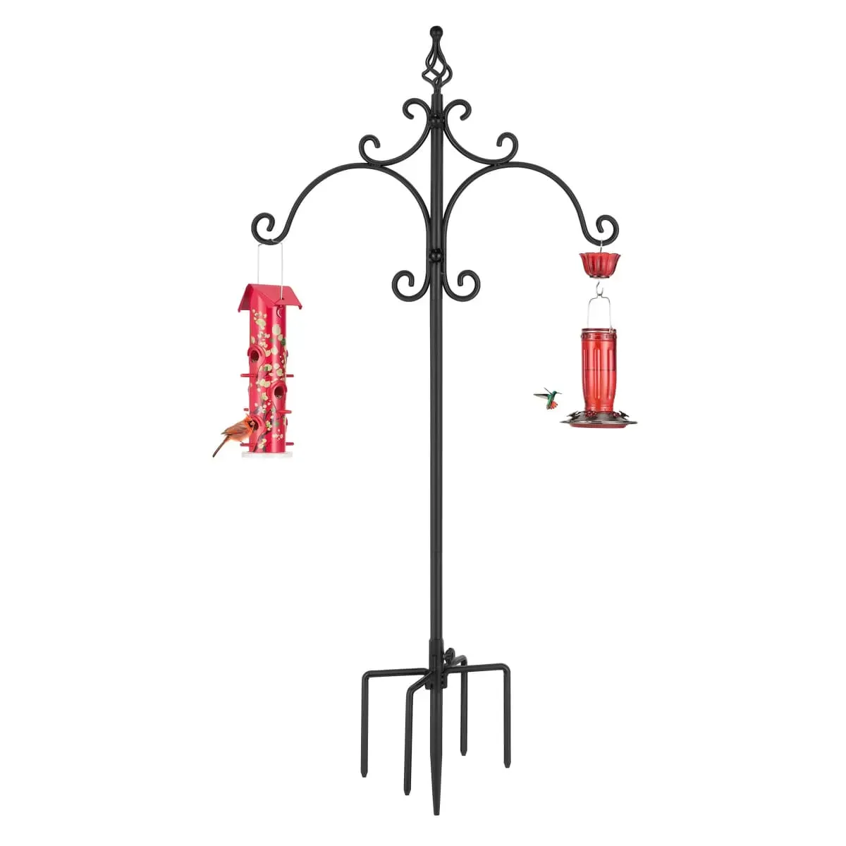 Kingsyard Heavy Duty Bird Feeder Pole with Shepherd Hooks 2