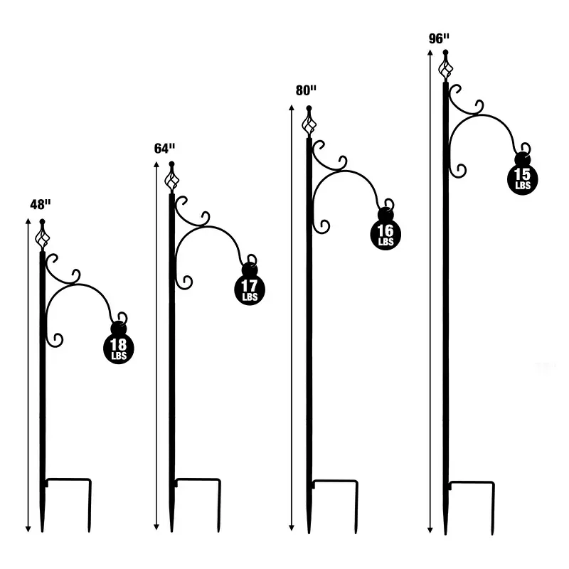 Kingsyard 60-Inch Outdoor Shepherds Hooks 3