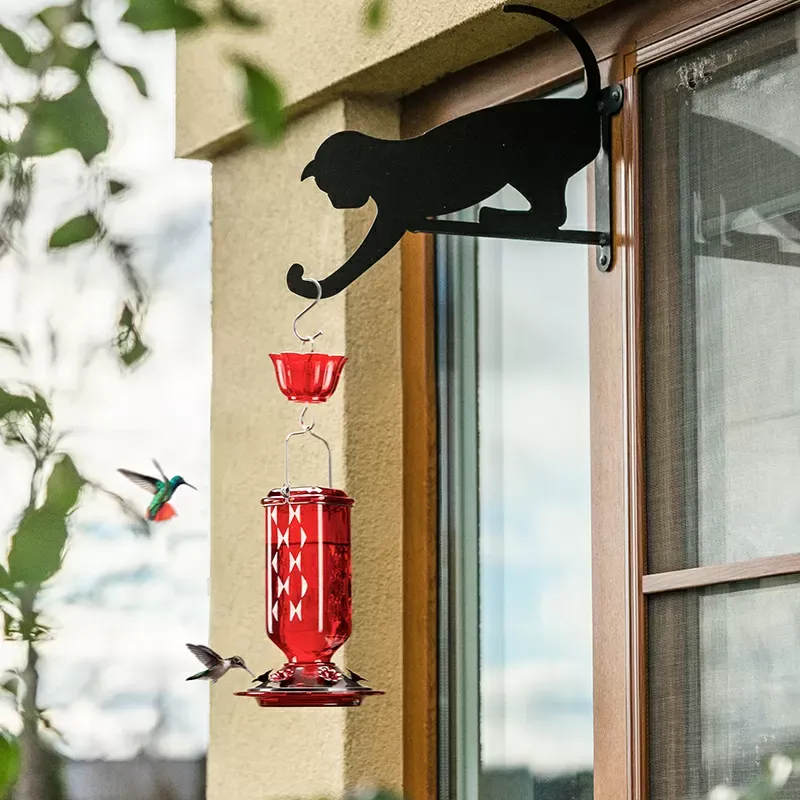 Kingsyard 24oz Leak Proof Glass Hummingbird Feeder with Ant Moat 6 Kingsyard 24oz Leak Proof Glass Hummingbird Feeder with Ant Moat 6