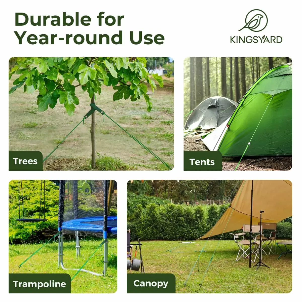 Kingsyard 3 Pcs 16 Inch Heavy Duty Spiral Tree Stake Kit 6