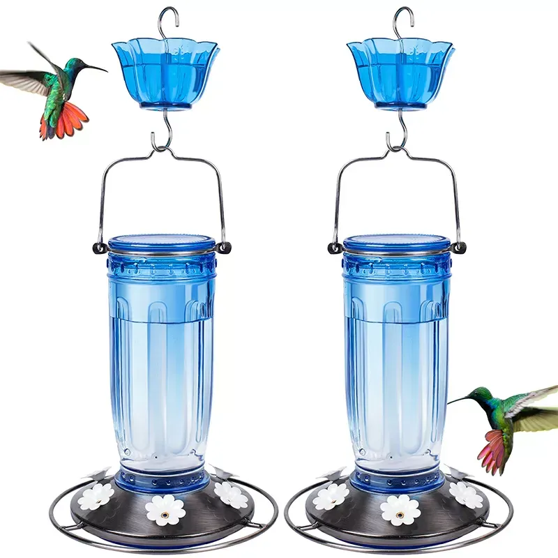 Blue Kingsyard 16oz Glass Hummingbird Feeder With Ant Moat 2 Blue Kingsyard 16oz Glass Hummingbird Feeder With Ant Moat 2
