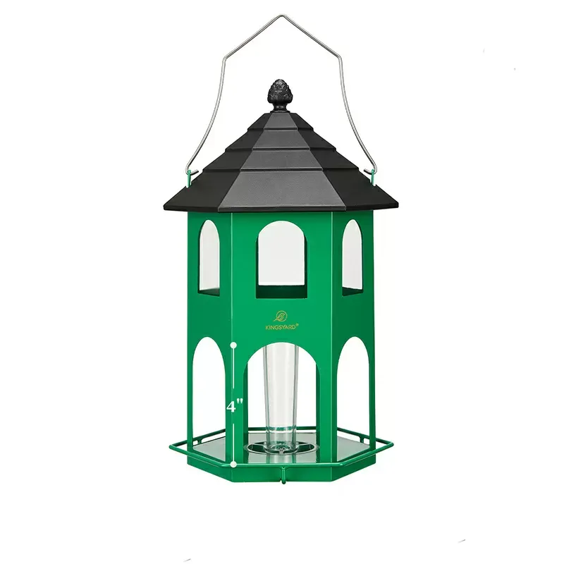Kingsyard Weatherproof Metal House Bird Feeder 5