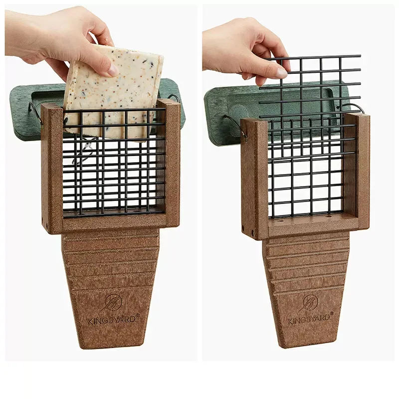 Green Kingsyard Tail Prop Suet Feeder for Woodpeckers 8