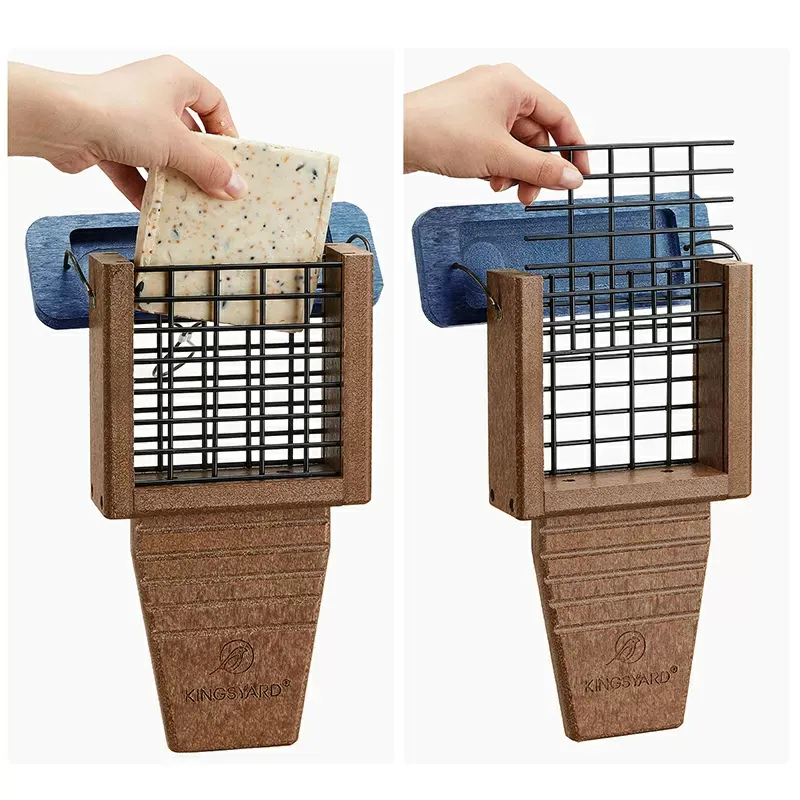 Blue Kingsyard Tail Prop Suet Feeder for Woodpeckers 8